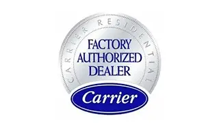 A carrier logo with the word carrier in front of it.